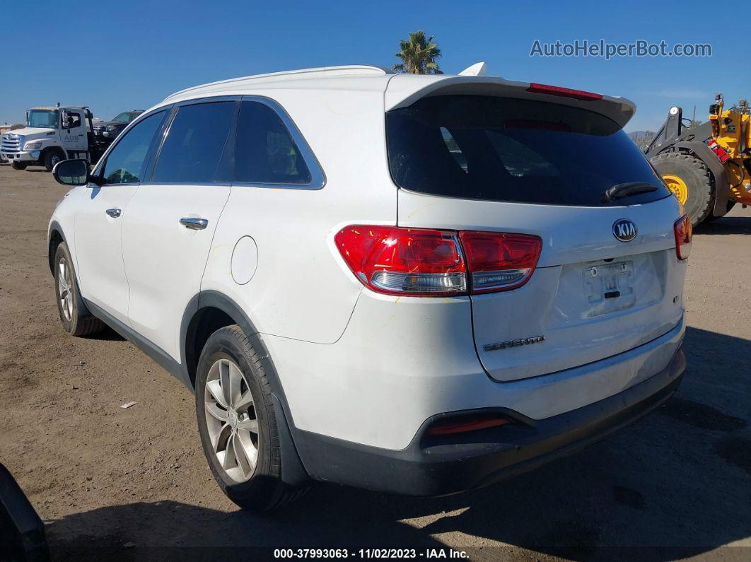 2018 Kia Sorento 2.4l Lx White vin: 5XYPG4A31JG347312