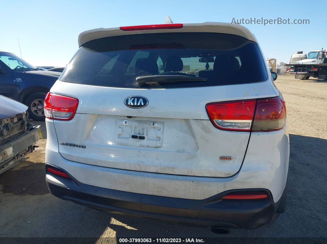 2018 Kia Sorento 2.4l Lx White vin: 5XYPG4A31JG347312