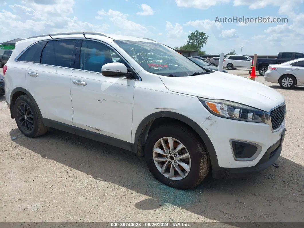 2018 Kia Sorento 2.4l Lx White vin: 5XYPG4A31JG366748