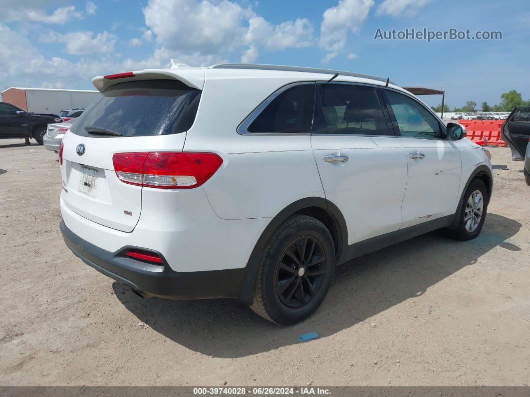 2018 Kia Sorento 2.4l Lx White vin: 5XYPG4A31JG366748