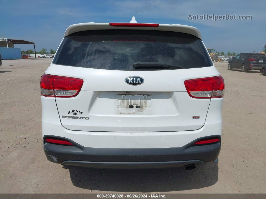 2018 Kia Sorento 2.4l Lx White vin: 5XYPG4A31JG366748