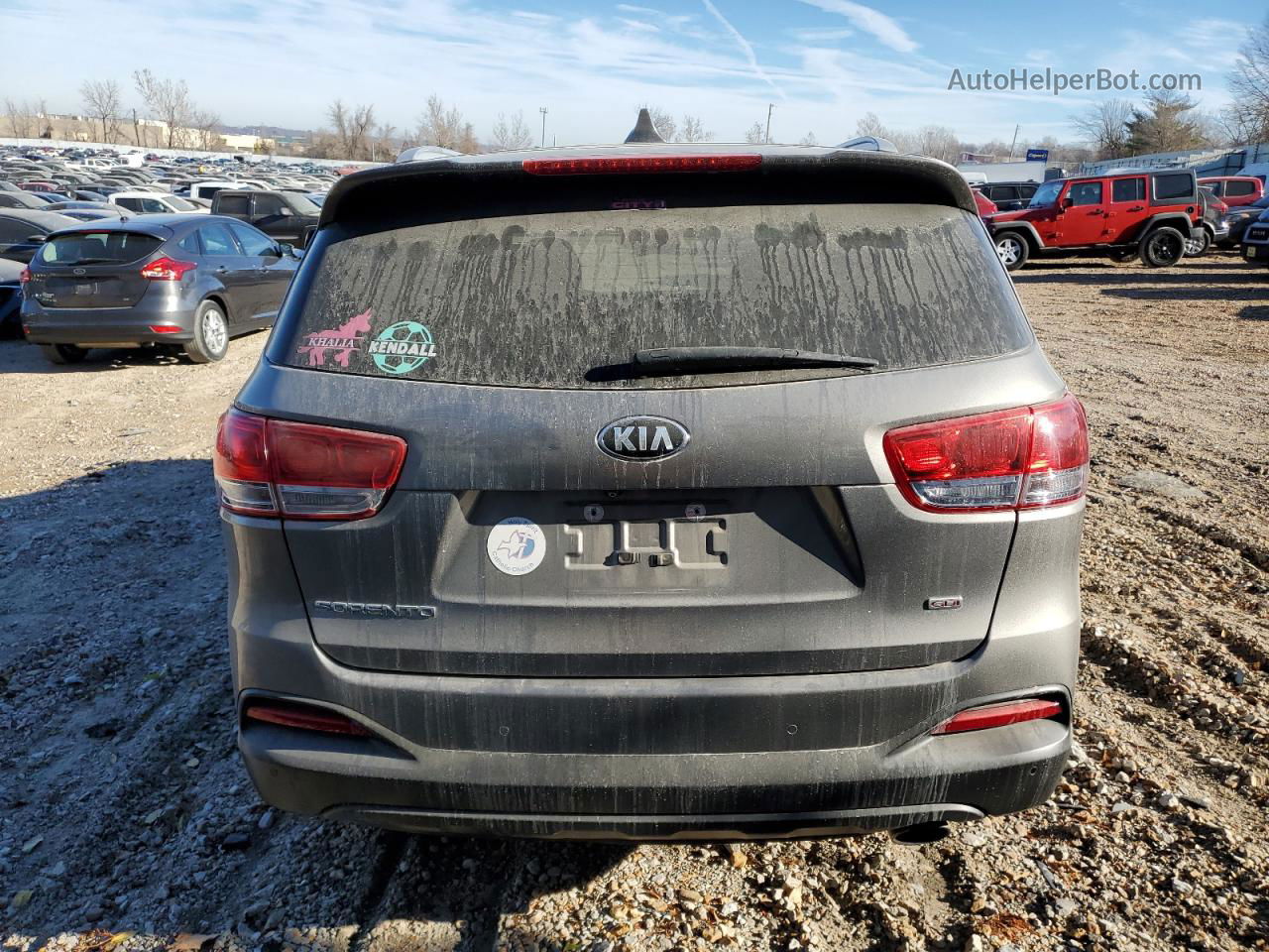 2018 Kia Sorento Lx Gray vin: 5XYPG4A31JG395506