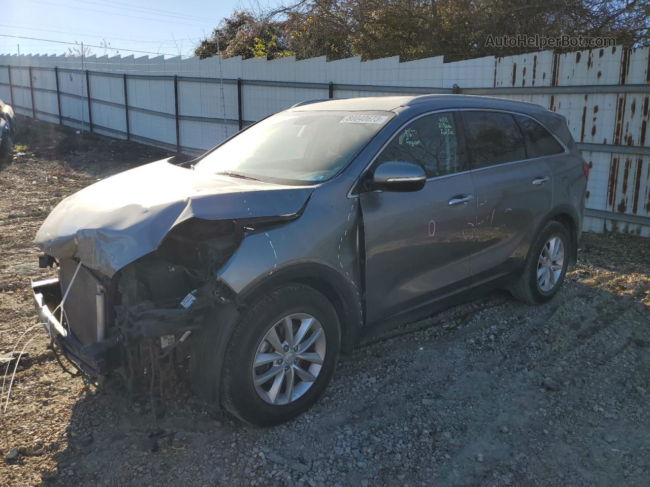 2018 Kia Sorento Lx Gray vin: 5XYPG4A31JG395506