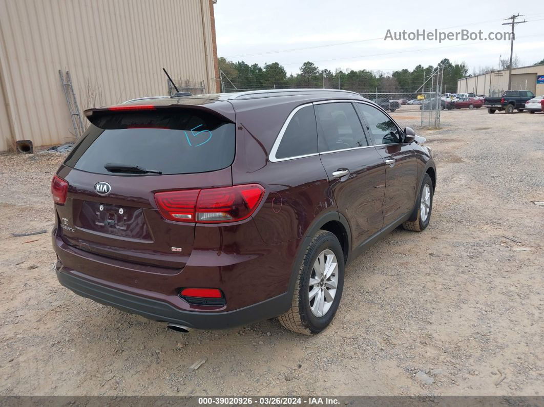 2020 Kia Sorento 2.4l Lx Burgundy vin: 5XYPG4A31LG636306