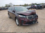 2020 Kia Sorento 2.4l Lx Burgundy vin: 5XYPG4A31LG636306