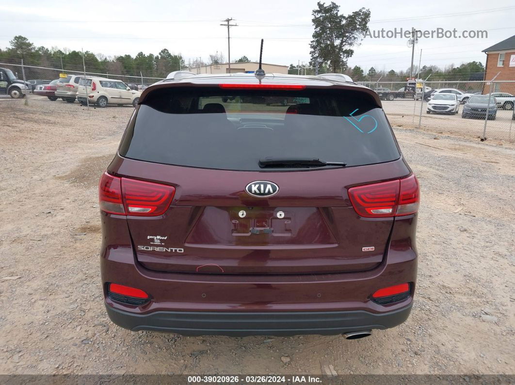 2020 Kia Sorento 2.4l Lx Burgundy vin: 5XYPG4A31LG636306