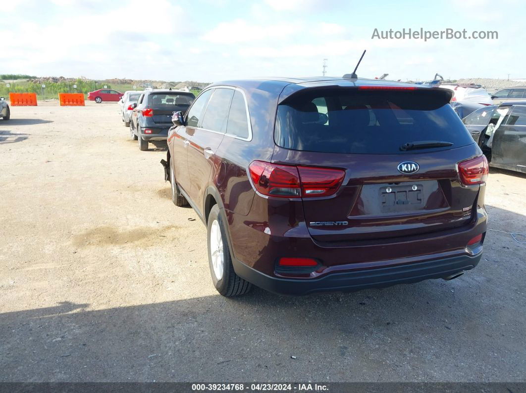 2020 Kia Sorento 2.4l Lx Maroon vin: 5XYPG4A31LG650058