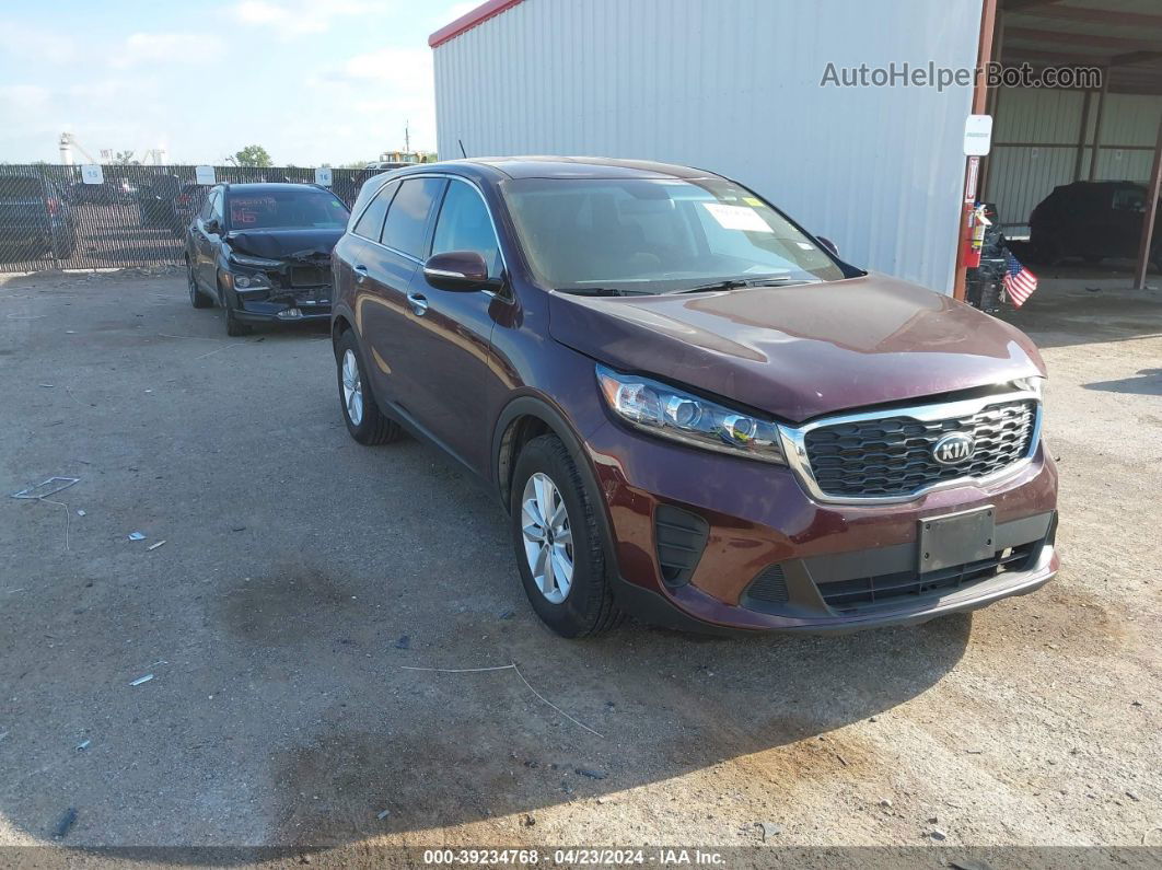 2020 Kia Sorento 2.4l Lx Maroon vin: 5XYPG4A31LG650058