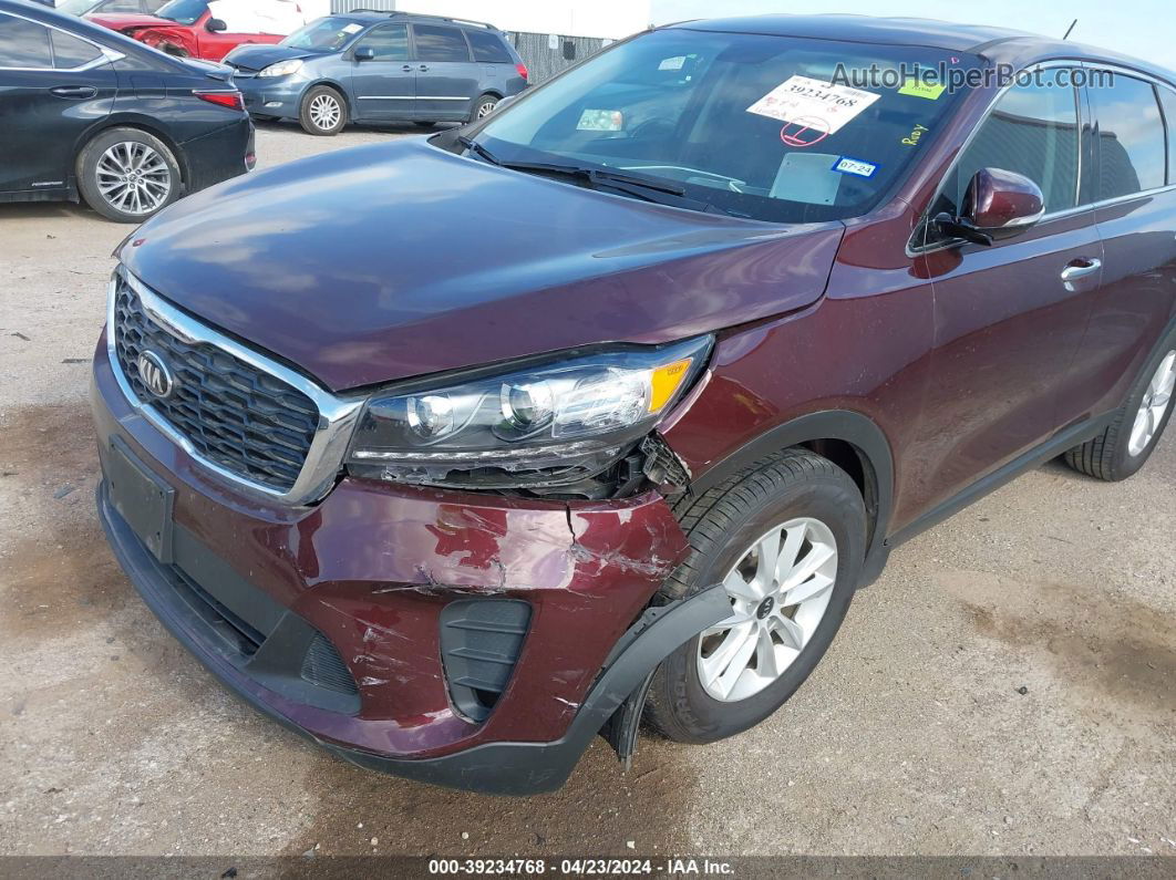 2020 Kia Sorento 2.4l Lx Maroon vin: 5XYPG4A31LG650058