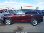 2020 Kia Sorento 2.4l Lx Maroon vin: 5XYPG4A31LG650058