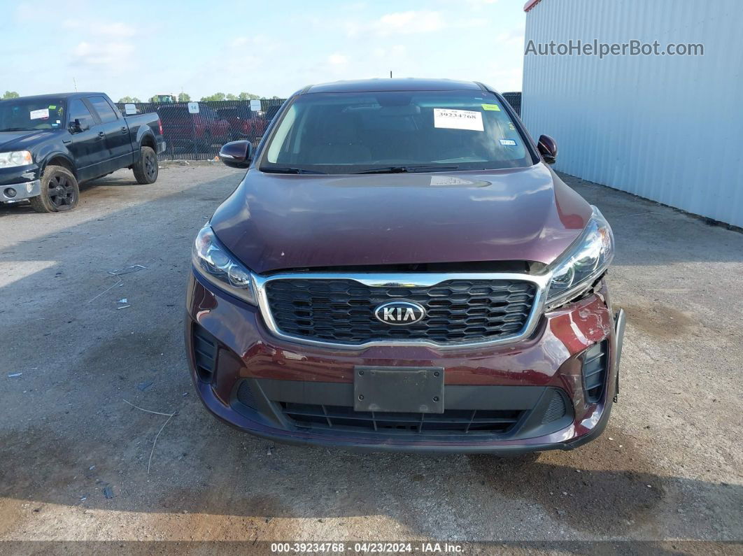 2020 Kia Sorento 2.4l Lx Maroon vin: 5XYPG4A31LG650058