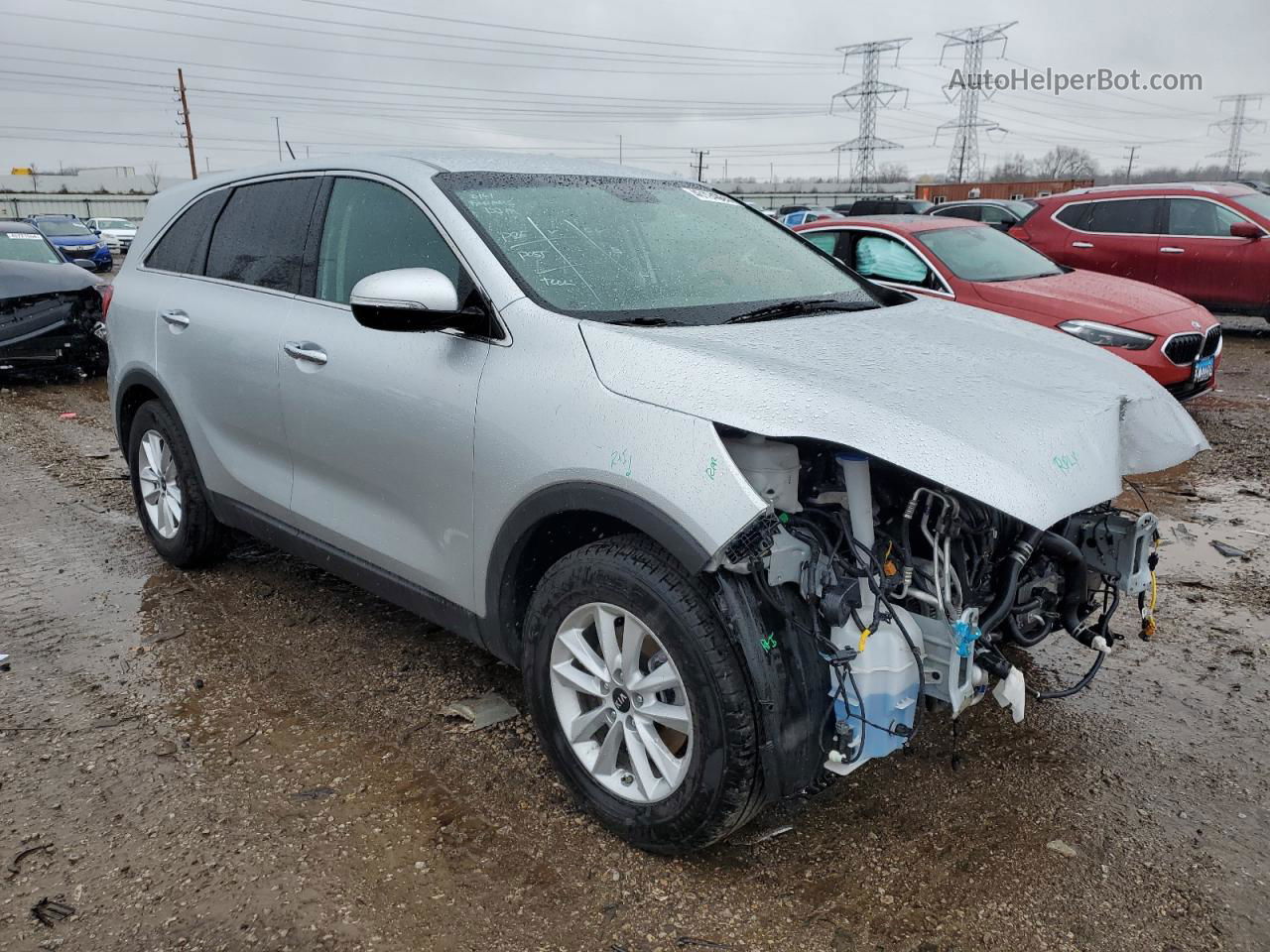 2020 Kia Sorento L Silver vin: 5XYPG4A31LG656801