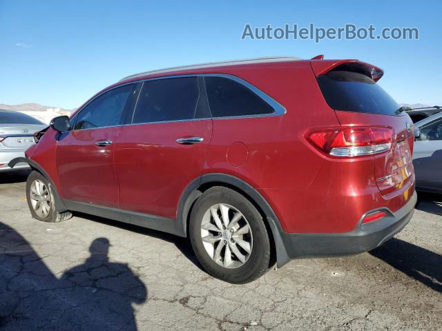 2017 Kia Sorento Lx Red vin: 5XYPG4A32HG216691