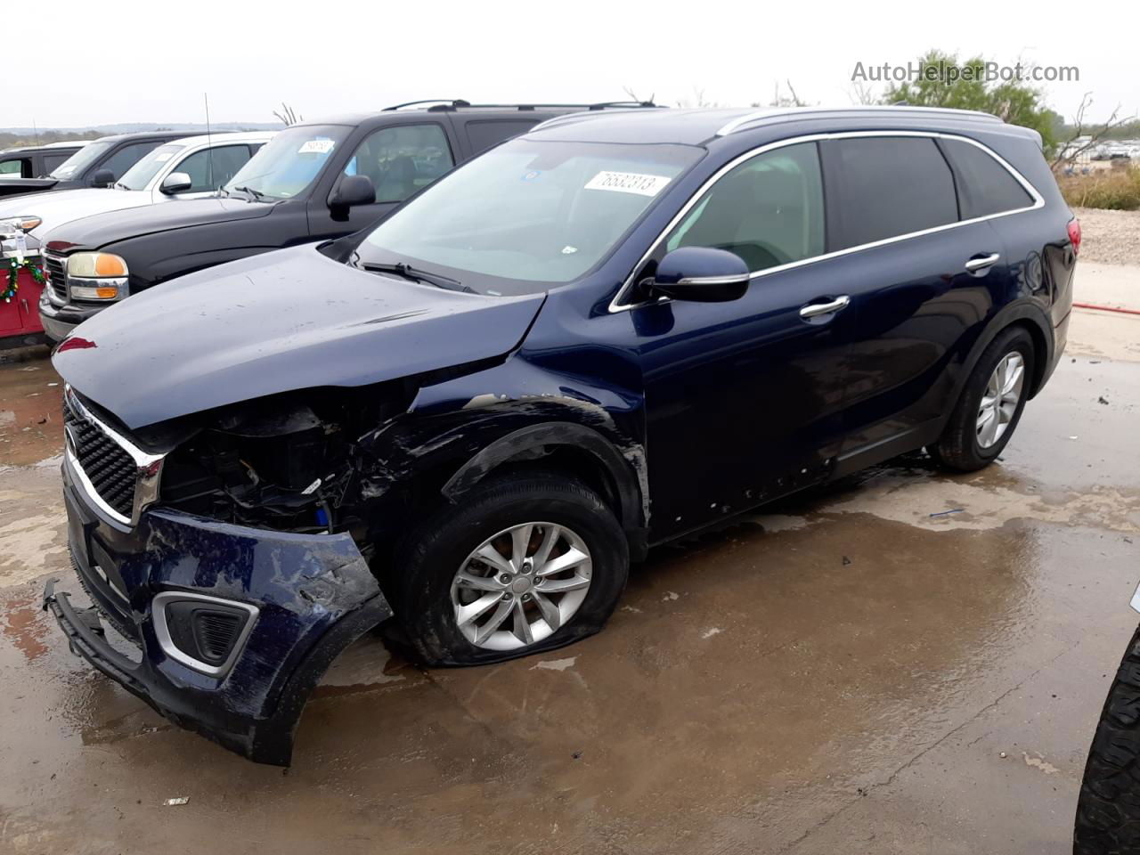 2017 Kia Sorento Lx Синий vin: 5XYPG4A32HG274073