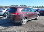 2017 Kia Sorento 2.4l Lx Maroon vin: 5XYPG4A32HG276177