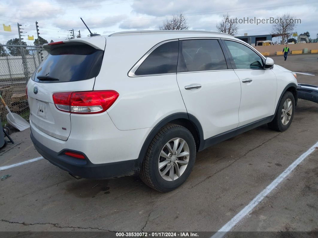 2017 Kia Sorento 2.4l Lx White vin: 5XYPG4A32HG289186