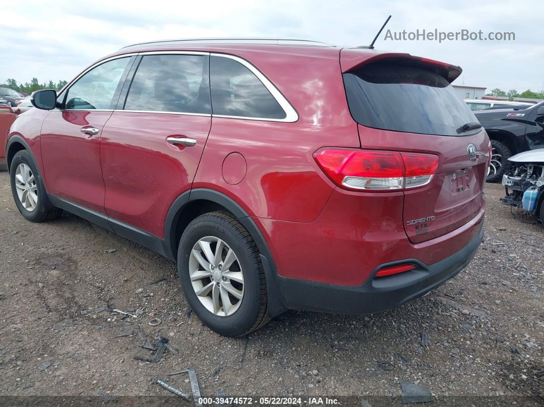 2017 Kia Sorento 2.4l Lx Maroon vin: 5XYPG4A32HG300655