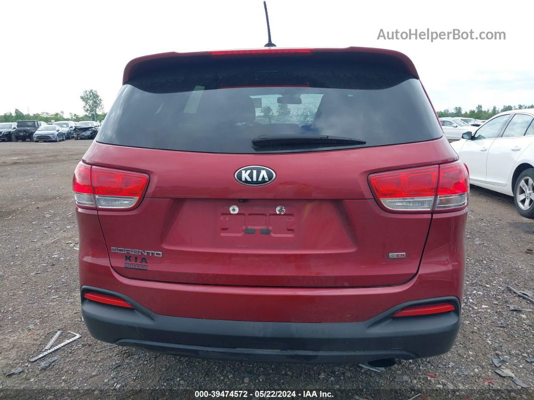 2017 Kia Sorento 2.4l Lx Темно-бордовый vin: 5XYPG4A32HG300655