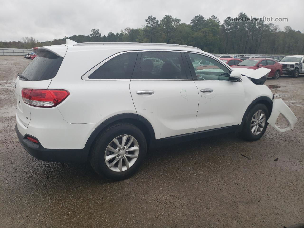 2018 Kia Sorento Lx White vin: 5XYPG4A32JG402706