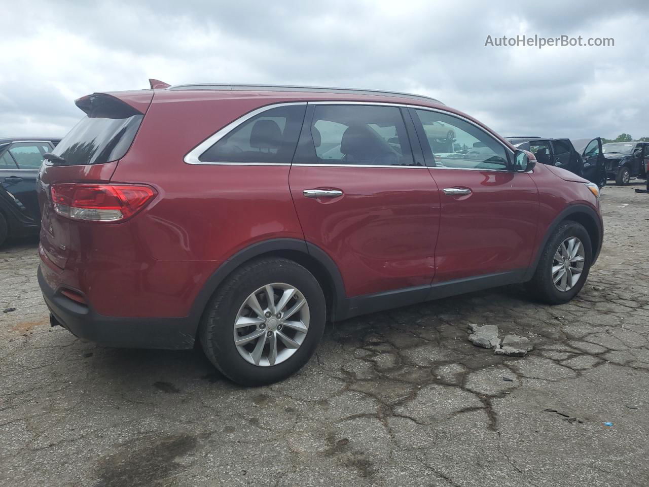 2018 Kia Sorento Lx Burgundy vin: 5XYPG4A32JG411244