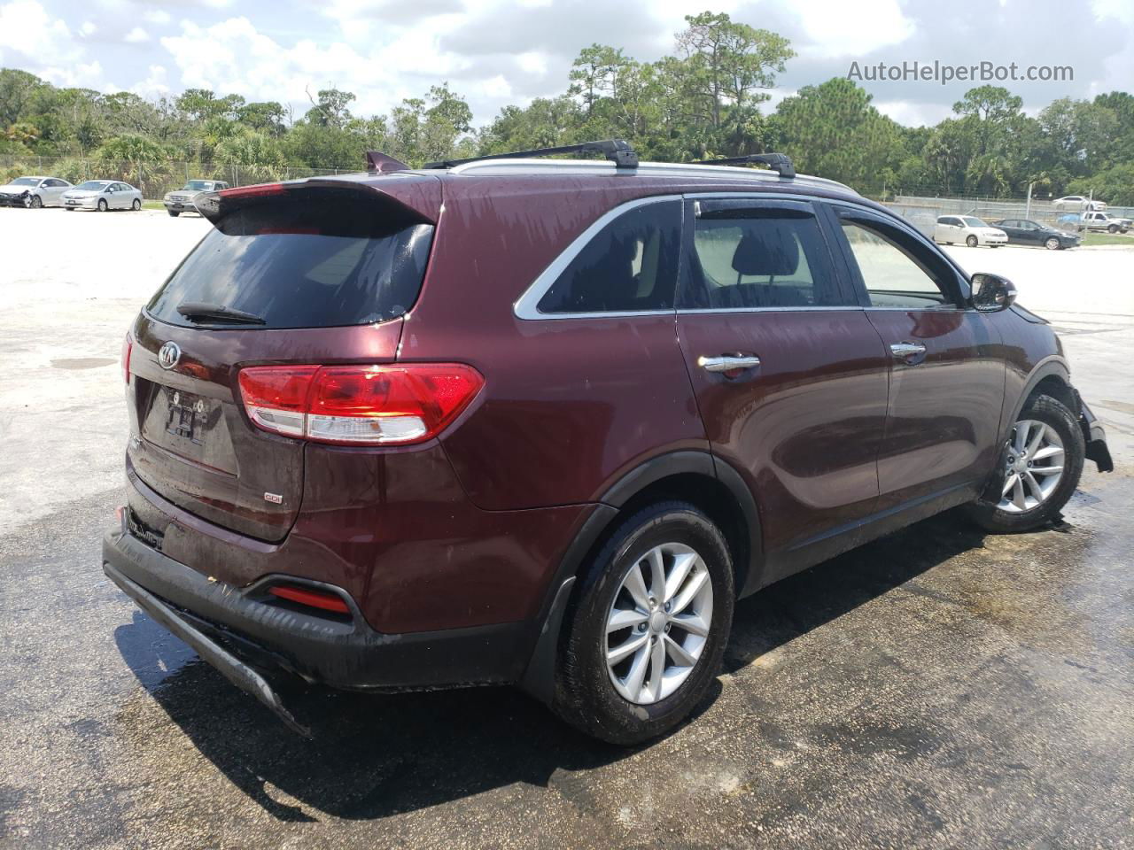 2018 Kia Sorento Lx Maroon vin: 5XYPG4A32JG412569