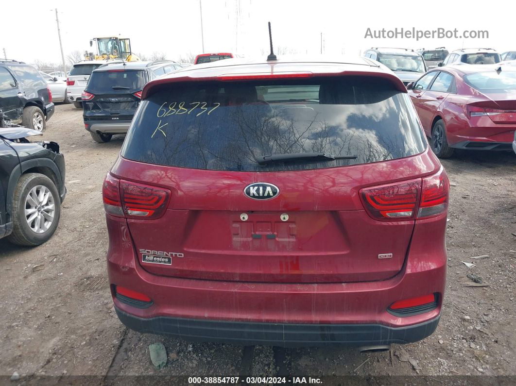 2020 Kia Sorento 2.4l Lx Red vin: 5XYPG4A32LG688737