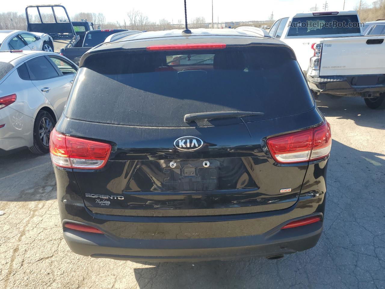 2017 Kia Sorento Lx Черный vin: 5XYPG4A33HG215310