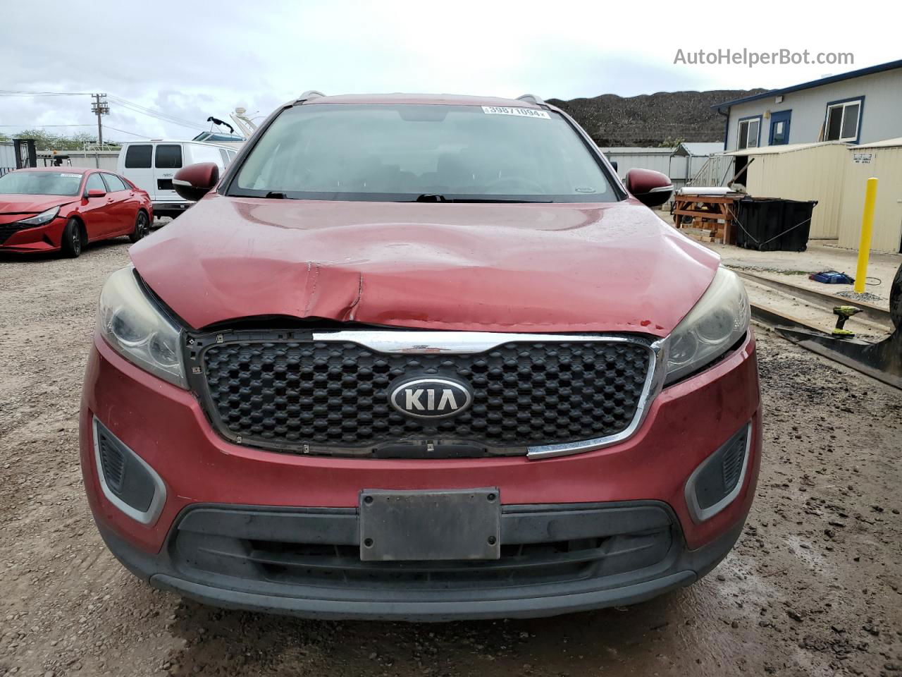 2018 Kia Sorento Lx Maroon vin: 5XYPG4A33JG339289