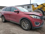 2018 Kia Sorento Lx Maroon vin: 5XYPG4A33JG339289