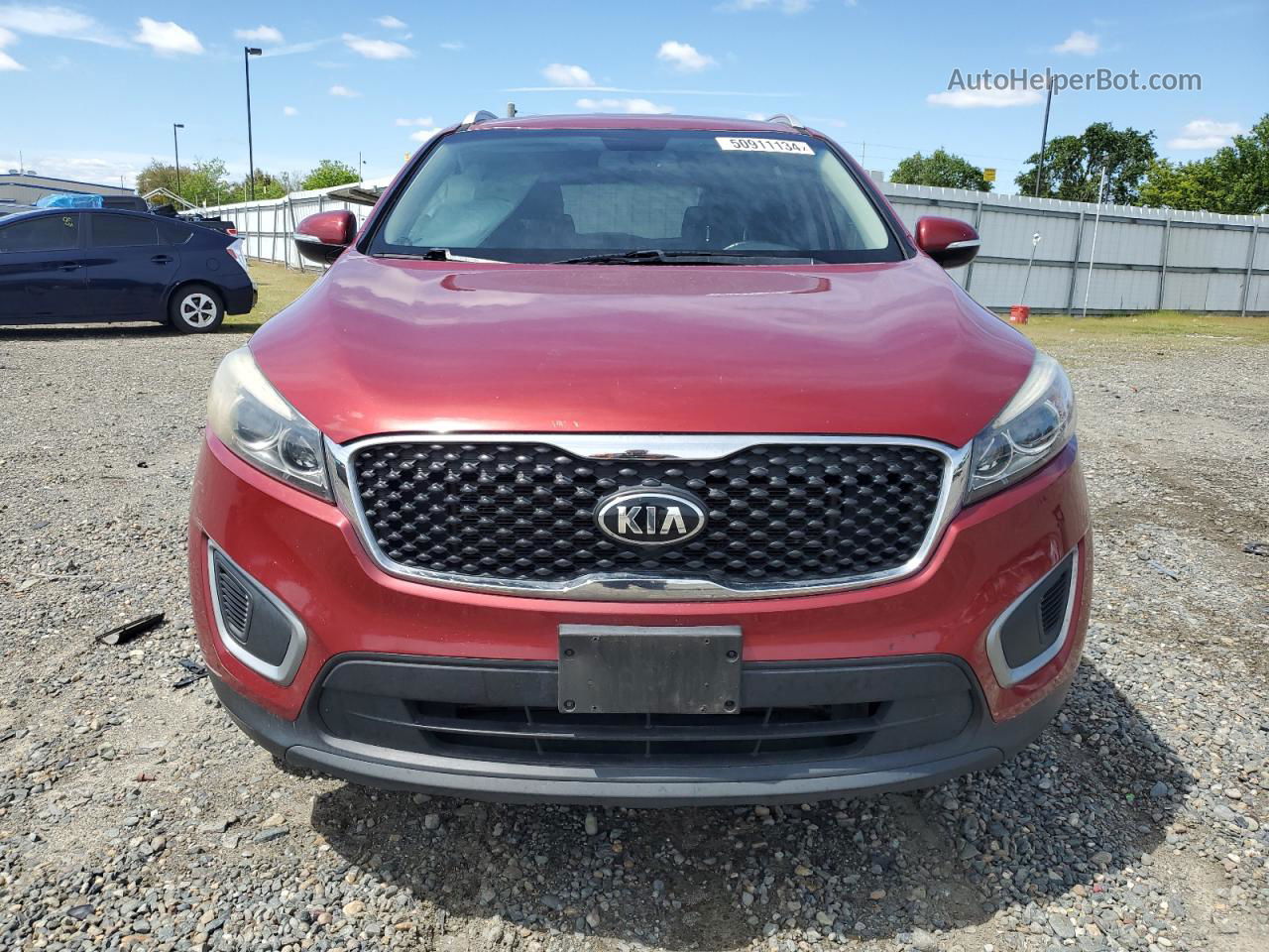 2018 Kia Sorento Lx Red vin: 5XYPG4A33JG346422