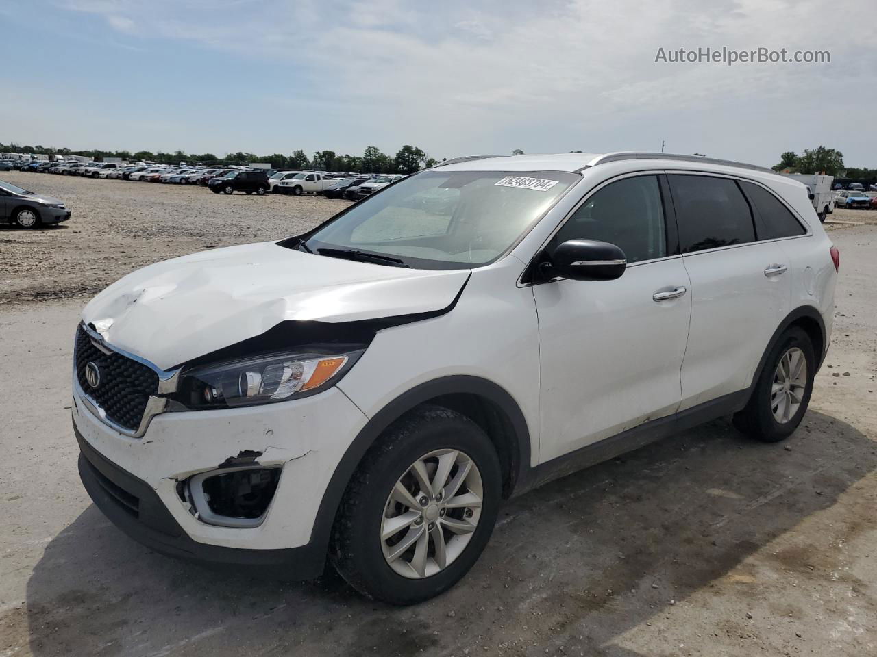 2018 Kia Sorento Lx White vin: 5XYPG4A33JG396463