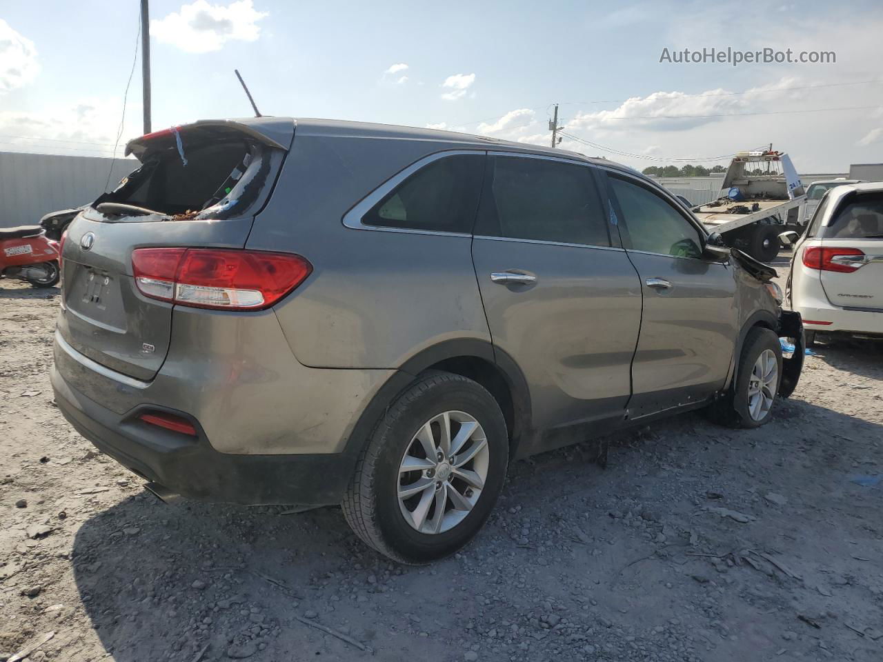 2018 Kia Sorento Lx Gray vin: 5XYPG4A33JG413469