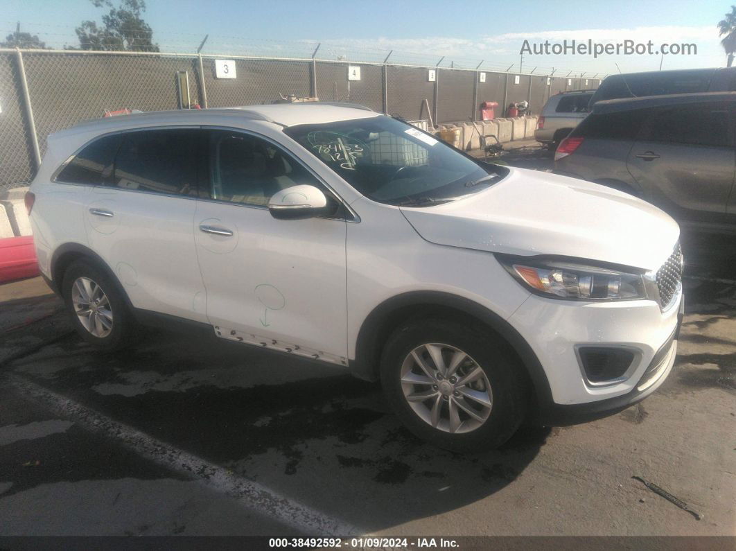 2018 Kia Sorento 2.4l Lx White vin: 5XYPG4A33JG430840