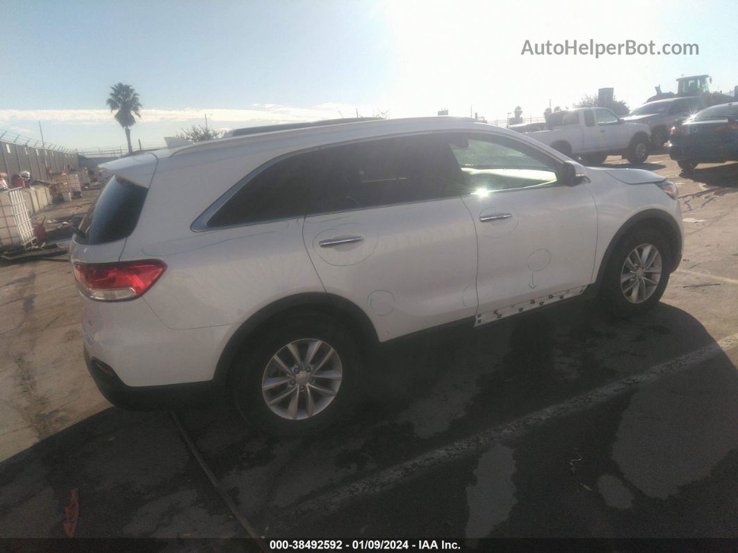 2018 Kia Sorento 2.4l Lx White vin: 5XYPG4A33JG430840