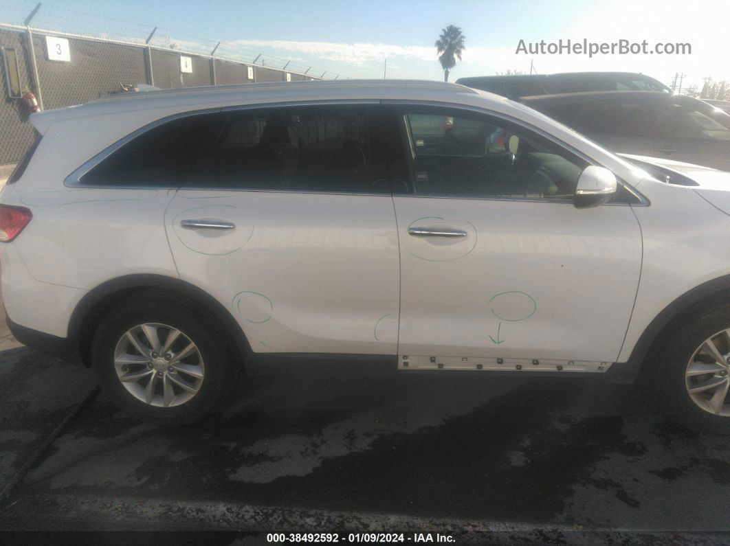 2018 Kia Sorento 2.4l Lx White vin: 5XYPG4A33JG430840