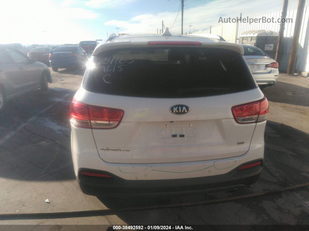 2018 Kia Sorento 2.4l Lx White vin: 5XYPG4A33JG430840