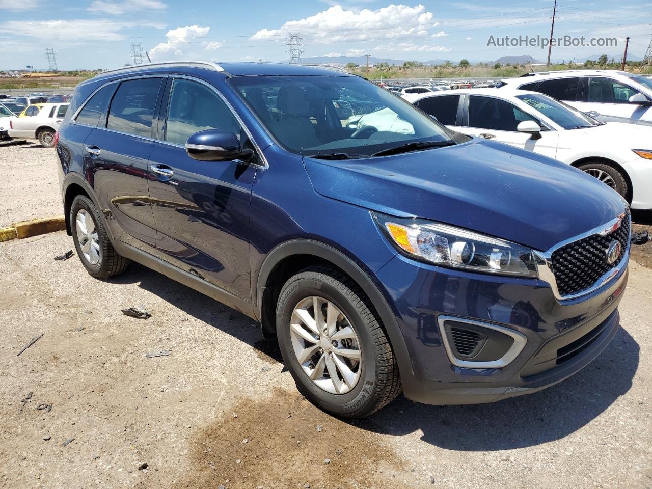 2017 Kia Sorento Lx Синий vin: 5XYPG4A34HG203702