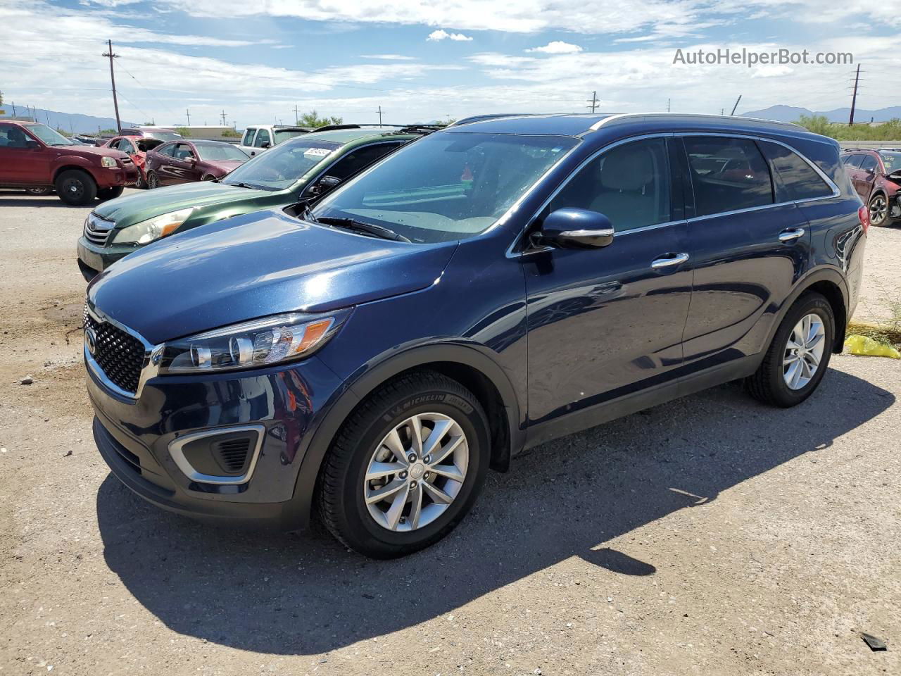 2017 Kia Sorento Lx Blue vin: 5XYPG4A34HG203702