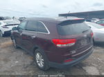 2017 Kia Sorento 2.4l Lx Maroon vin: 5XYPG4A34HG254195