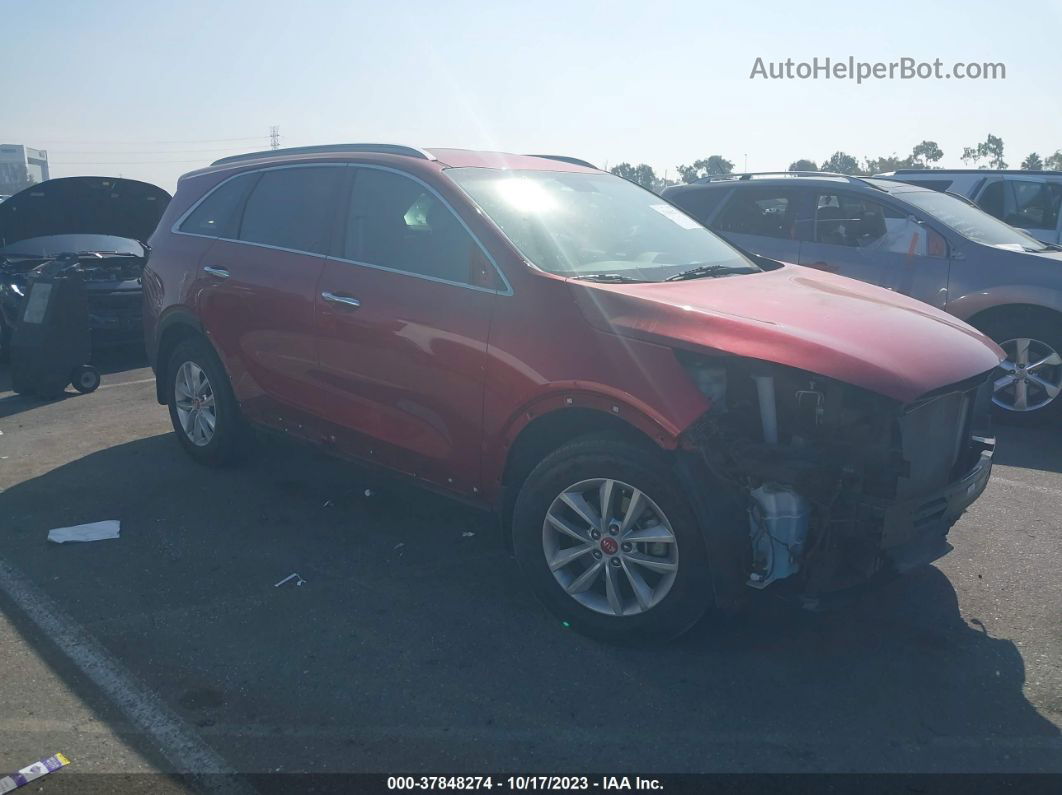 2018 Kia Sorento 2.4l Lx Red vin: 5XYPG4A34JG346459