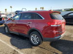 2018 Kia Sorento Lx Red vin: 5XYPG4A34JG348406