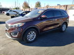 2018 Kia Sorento Lx Burgundy vin: 5XYPG4A34JG367926