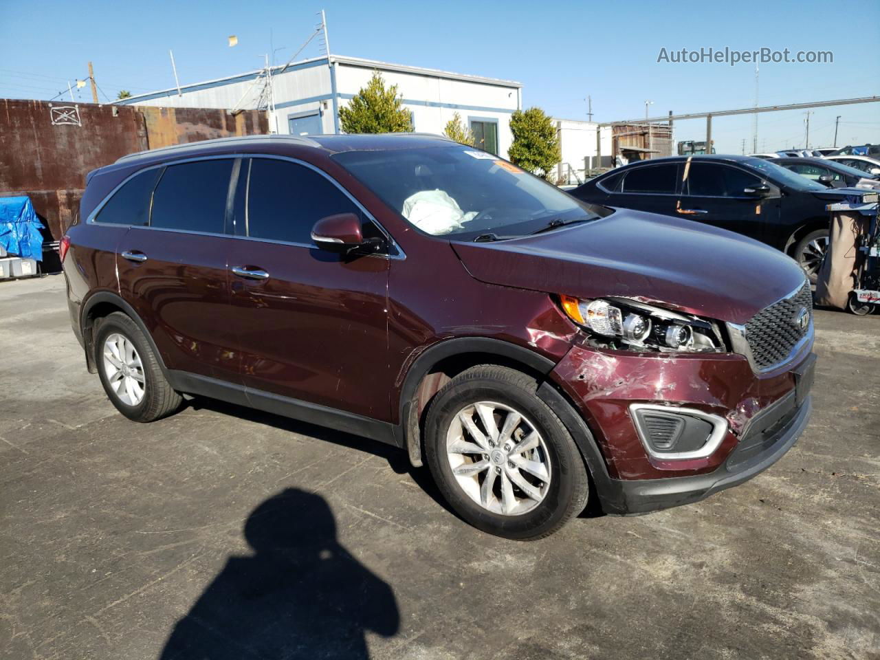 2018 Kia Sorento Lx Burgundy vin: 5XYPG4A34JG367926