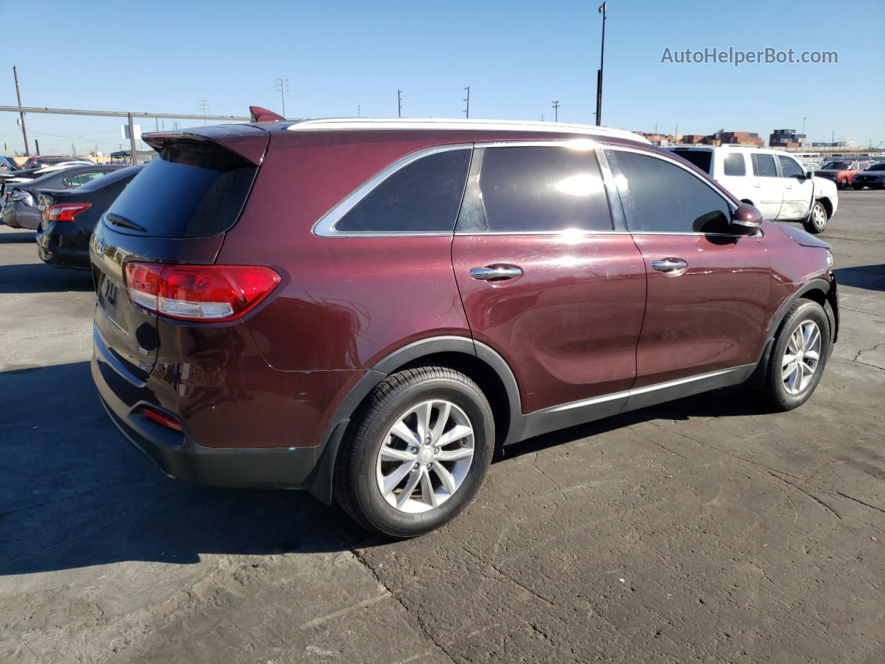 2018 Kia Sorento Lx Burgundy vin: 5XYPG4A34JG367926