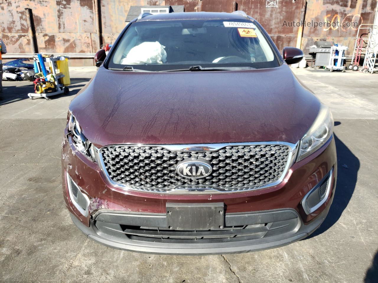 2018 Kia Sorento Lx Burgundy vin: 5XYPG4A34JG367926