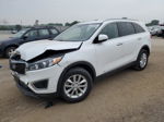 2018 Kia Sorento Lx White vin: 5XYPG4A34JG368381