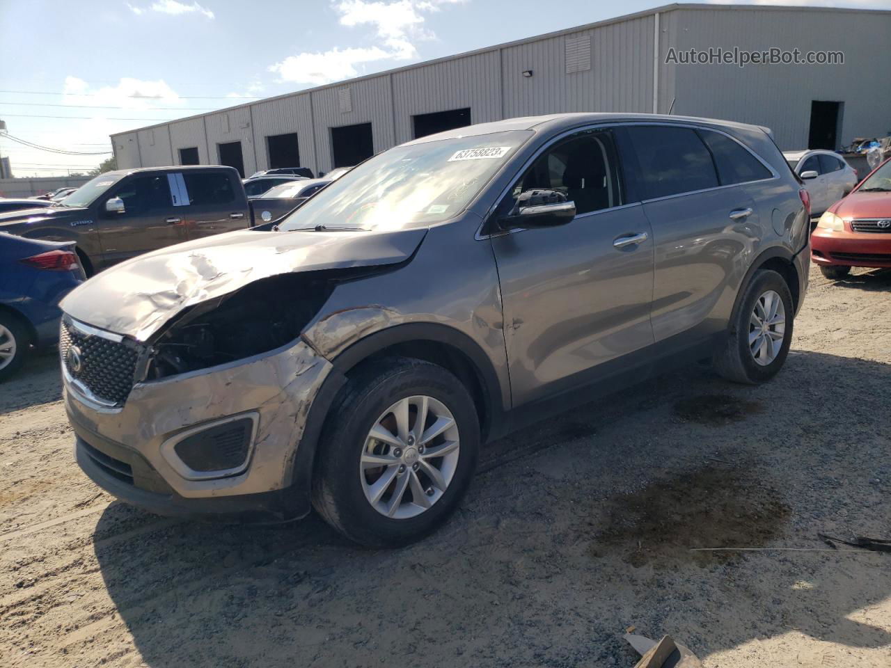 2018 Kia Sorento Lx Gray vin: 5XYPG4A34JG372902