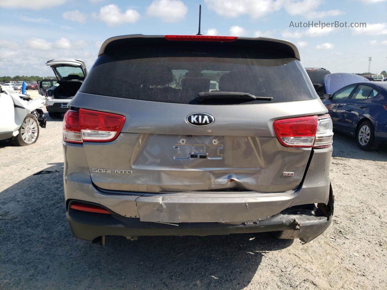 2018 Kia Sorento Lx Gray vin: 5XYPG4A34JG372902