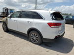 2018 Kia Sorento Lx White vin: 5XYPG4A34JG379557