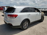 2018 Kia Sorento Lx White vin: 5XYPG4A34JG379557